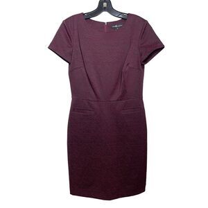 Nora Gardner Red Black Cap Sleeve Sheath Dress Sz. 4